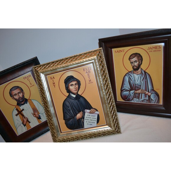Religious Catholic Wall Decor Saints for Prayers Worship Framed - Picture 5 of 6